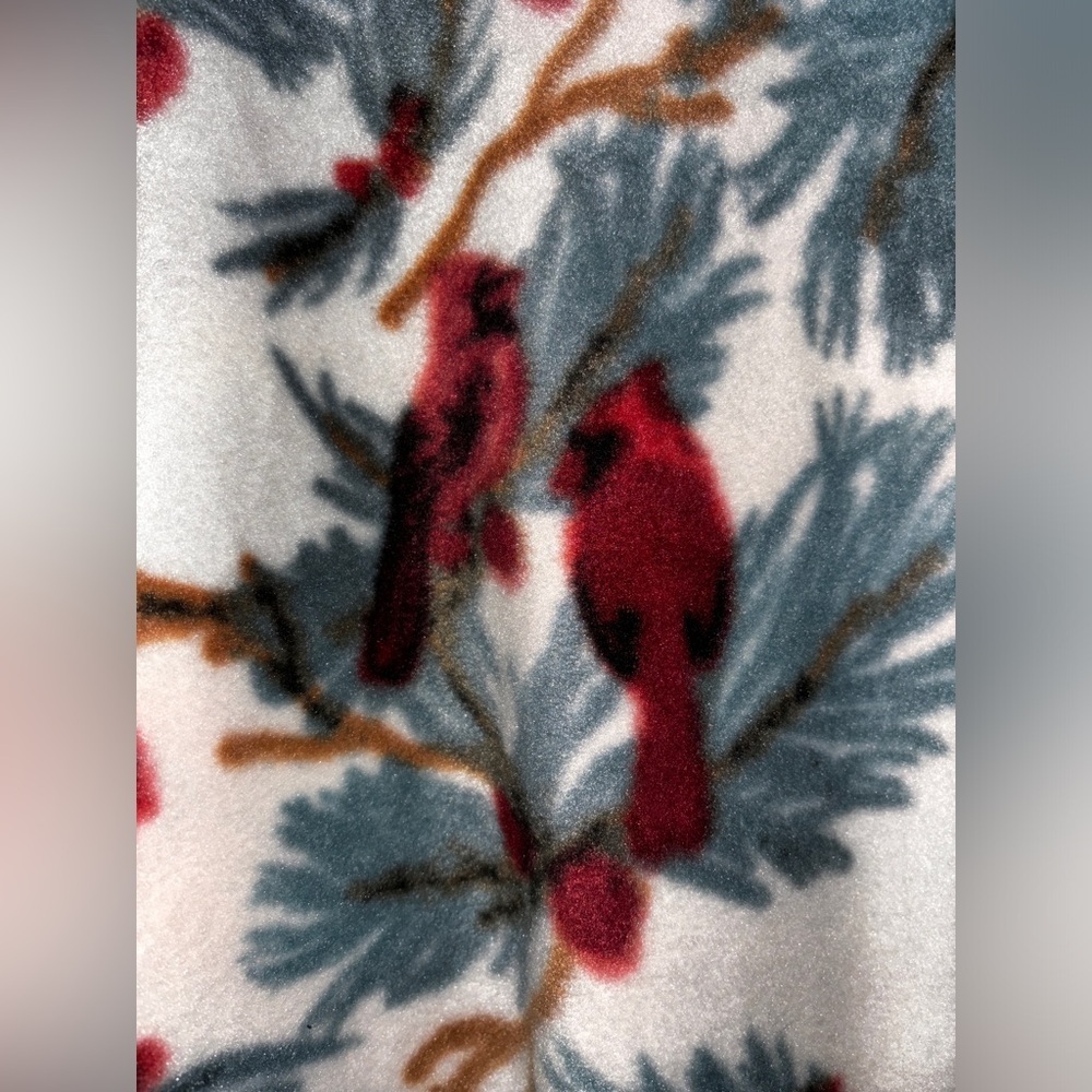Comfort Corner Fleece Shirt Sleep Cardinal Print Cozy Loungewear Women Size‎ 2X - Picture 7 of 9